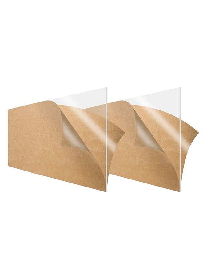 LAMSIT IBDAA Acrylic Sheet 3mm Thick Pack of 2 (Rectangle, Clear) - Image 1