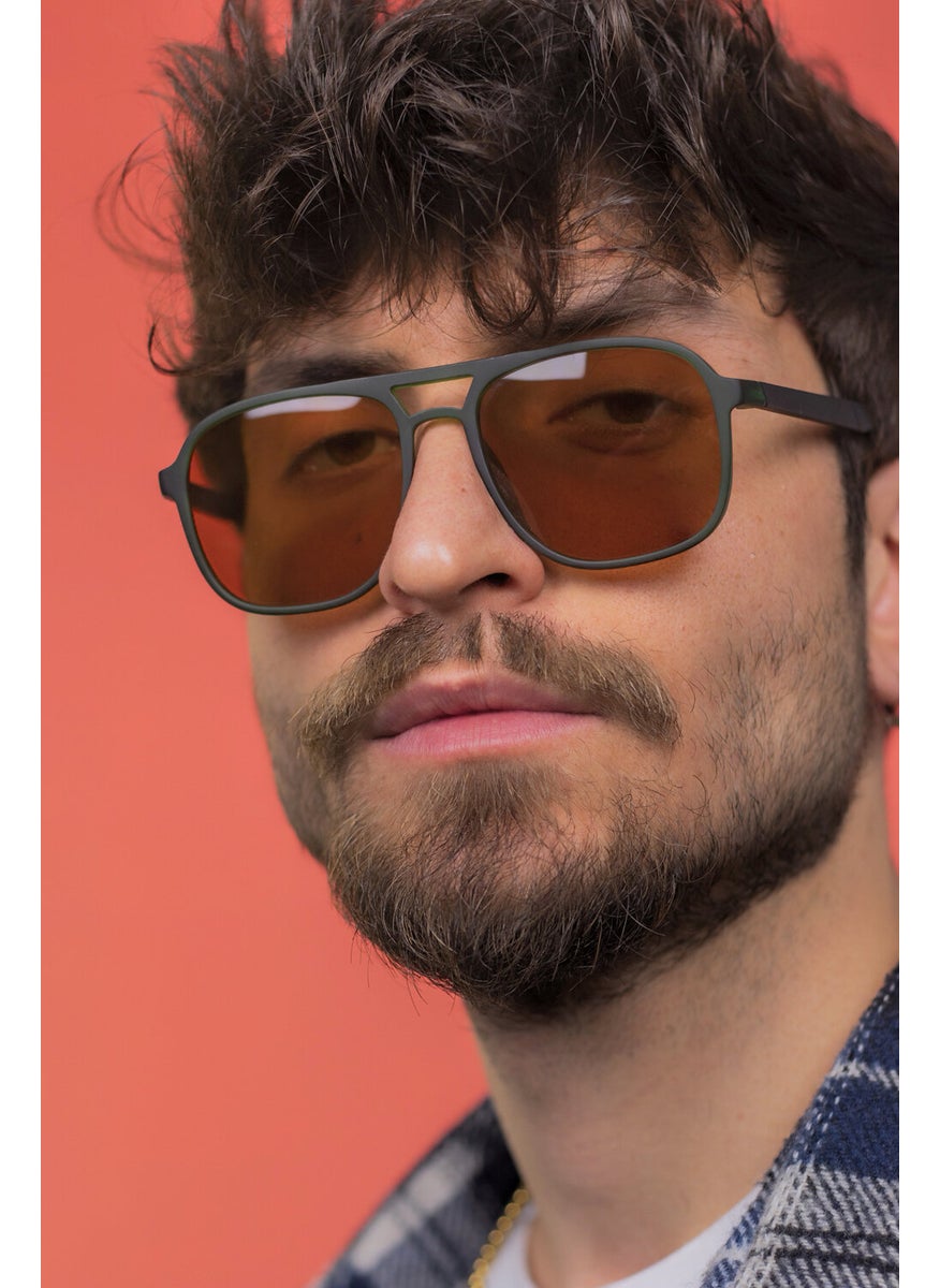 Focus On Asgard Matte Green Unisex Sunglasses  - Image 1