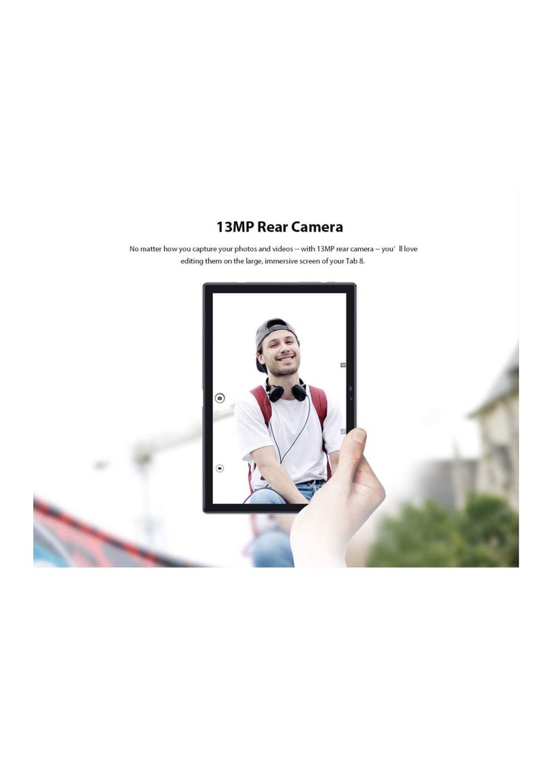 Blackview - Tab 8 Android Tablet 10.1 Inch 4GB RAM 64GB 4G+Wifi Dual SIM Silver Grey - Image 1
