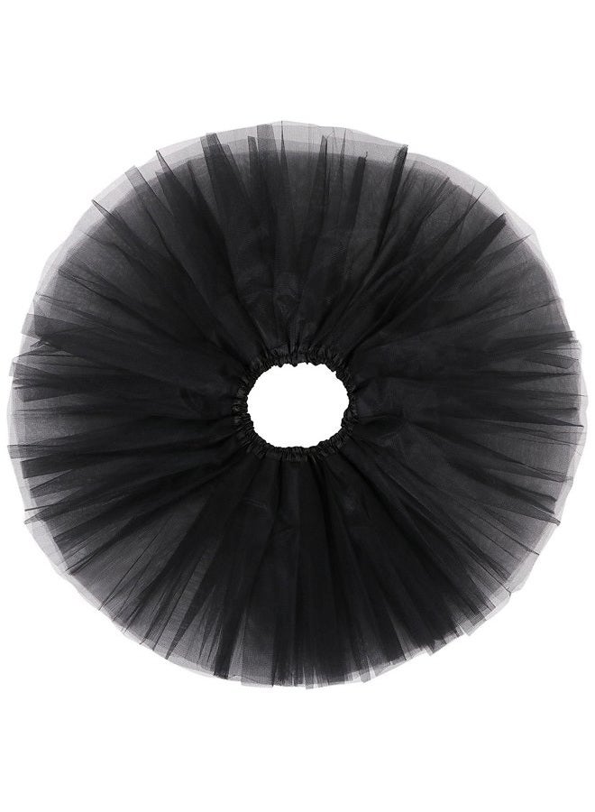 TRADERPLUS Women's Vintage 1950s Tutu Petticoat Ballet Bubble Dance Skirt Short Pettiskirts, Black, L - Image 5