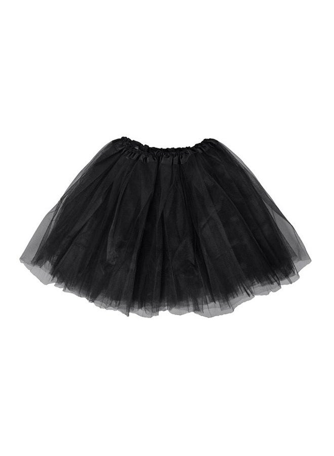 TRADERPLUS Women's Vintage 1950s Tutu Petticoat Ballet Bubble Dance Skirt Short Pettiskirts, Black, L - Image 3
