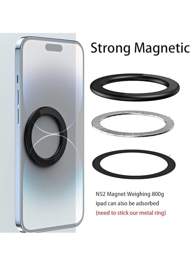 Amazing Strong Magnetic Ring Holder - Ideal for iPhone Magsafe Cases! Wall & Car Phone Stand, Holds Firmly(2PCS)  - Image 5
