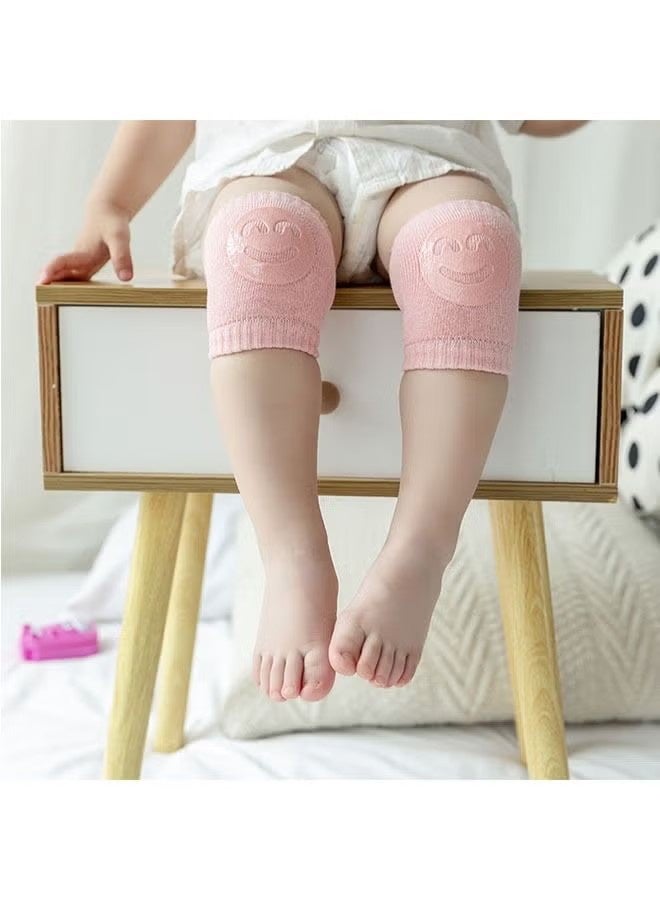 واي جيه ثلاثة أزواج من وسائد الركبة المضادة للانزلاق المزحفة، وسائد واقية من الركبة المريحة والكوع، وسائد لحماية الرُضَّع والركبة (خاكي وبلودي وردي) - Image 5