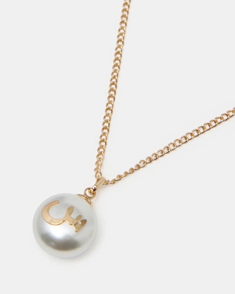 REDTAG Women Gold Letter Siin Necklace Set