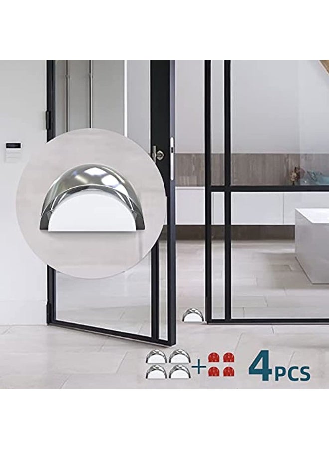 Door Stopper 4 Pieces Door Stopper Transparent Self-Adhesive Wall And Furniture Protection And 4 Pieces Of Adhesive Tape  - Image 2