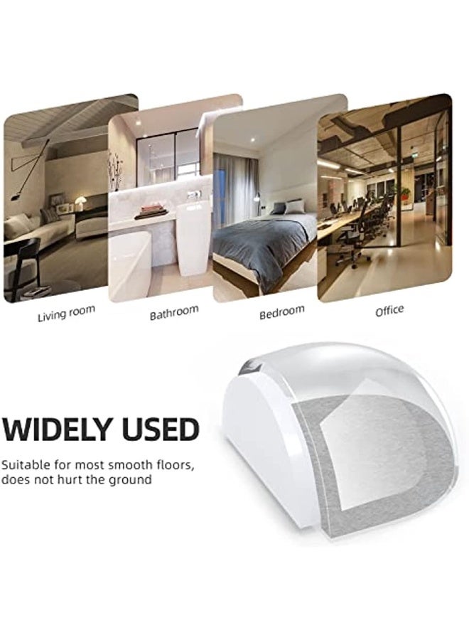 Door Stopper 4 Pieces Door Stopper Transparent Self-Adhesive Wall And Furniture Protection And 4 Pieces Of Adhesive Tape  - Image 3