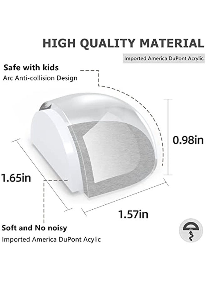 Door Stopper 4 Pieces Door Stopper Transparent Self-Adhesive Wall And Furniture Protection And 4 Pieces Of Adhesive Tape  - Image 1