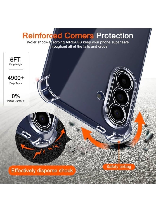Samsung Galaxy A57 5G Clear Case, Flexible TPU with Reinforced Corners & 2-Pack Screen Protectors - Image 4