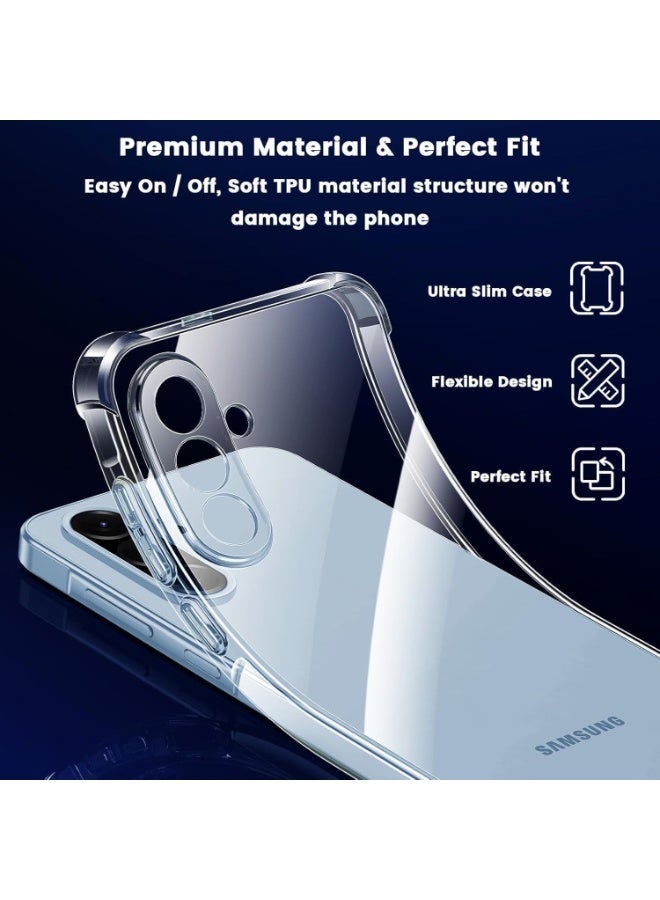 Samsung Galaxy A57 5G Clear Case, Flexible TPU with Reinforced Corners & 2-Pack Screen Protectors - Image 3