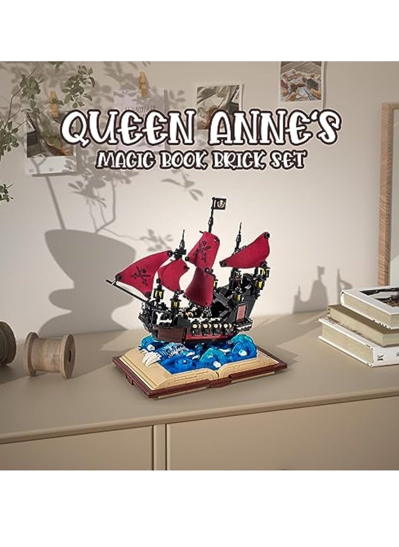 KASTWAVE Queen Anne's Revenge Ship Grimoire Book Building Blocks Toy Set, Buildable Toy, Collectible, Gift for Adults and Kids (966 PCS)  - Image 5