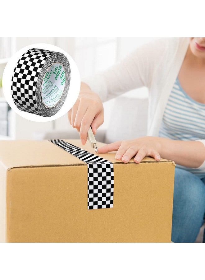 Mtlee Checkered Flag Tape Checkered Duct Tape Race Car Tape Printed Tape 1.88 Inches 100 Yards Diy Crafts Buffalo Tape Single Roll For Scrapbooking Diy Crafts Box Decoration - Image 5