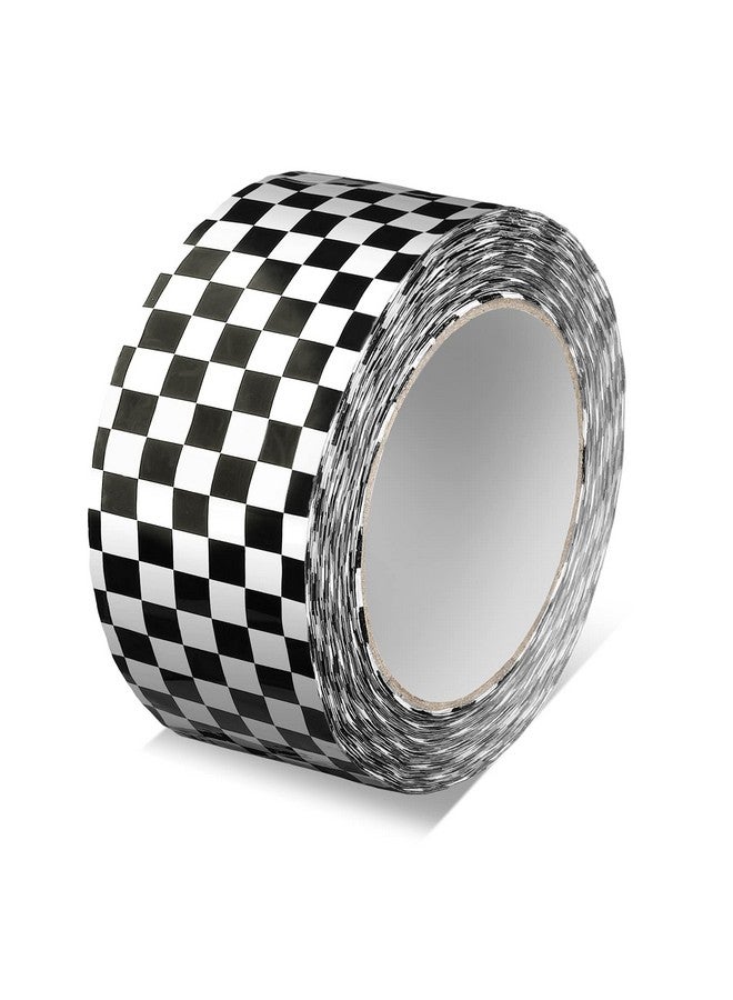 Mtlee Checkered Flag Tape Checkered Duct Tape Race Car Tape Printed Tape 1.88 Inches 100 Yards Diy Crafts Buffalo Tape Single Roll For Scrapbooking Diy Crafts Box Decoration - Image 1