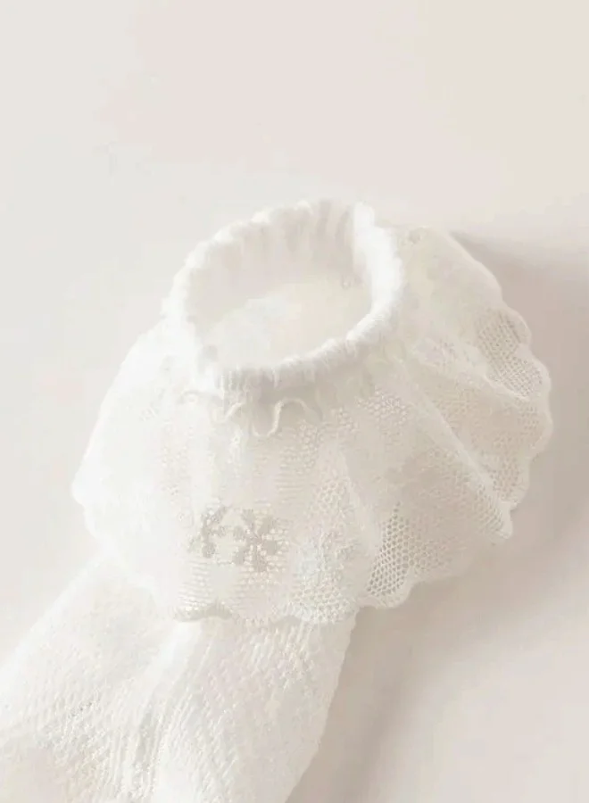 Dave & Bella White Ruffle Socks