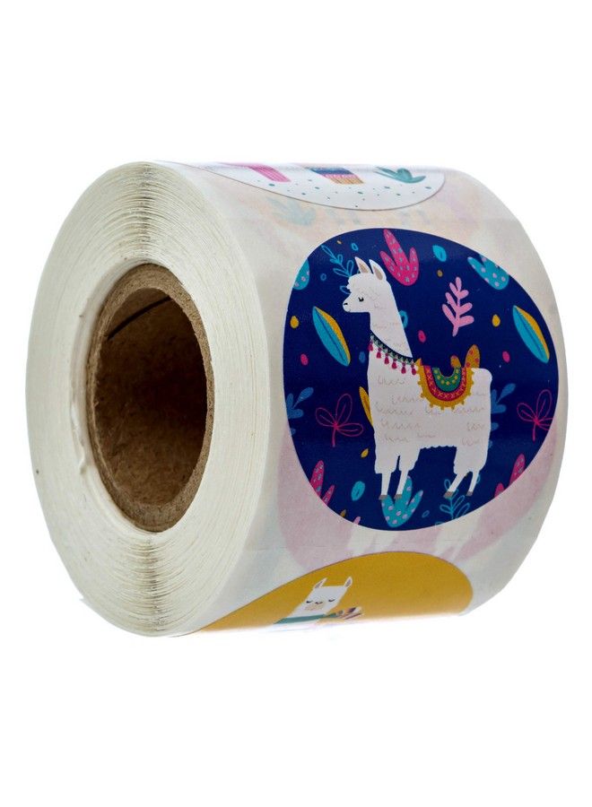 SBlabels Llama Party Stickers ; 250 Stickers Per Roll ; 6 Colorful Alpaca Designs - Image 2