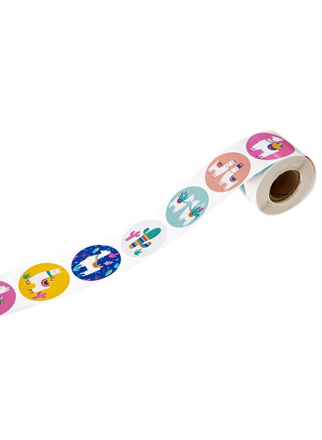 SBlabels Llama Party Stickers ; 250 Stickers Per Roll ; 6 Colorful Alpaca Designs - Image 4