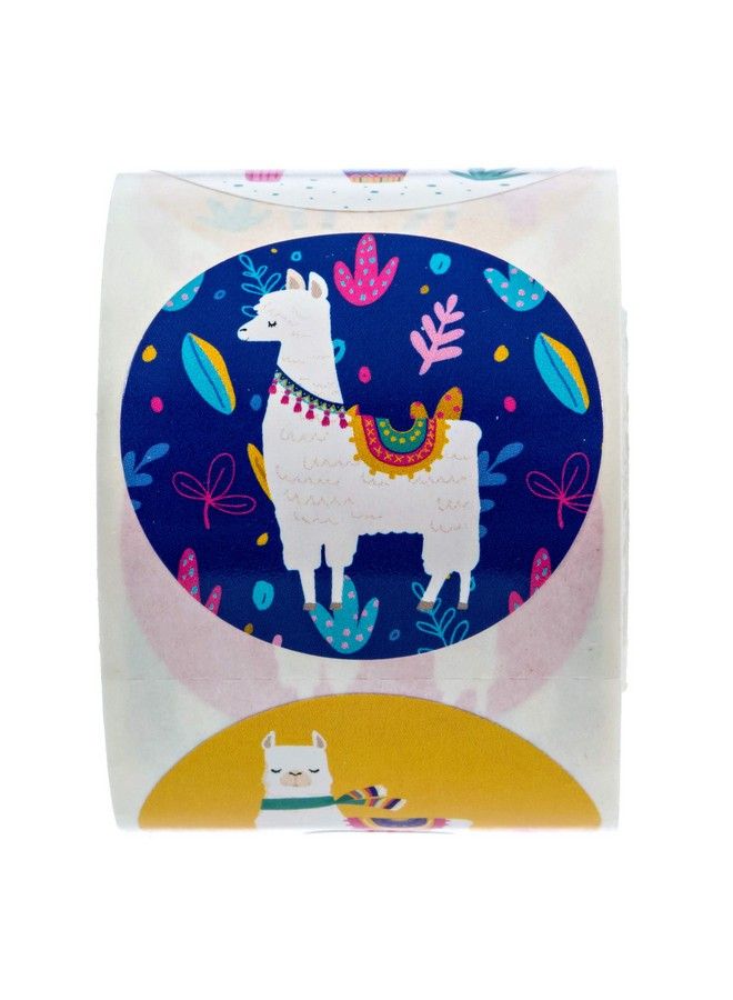 SBlabels Llama Party Stickers ; 250 Stickers Per Roll ; 6 Colorful Alpaca Designs - Image 3