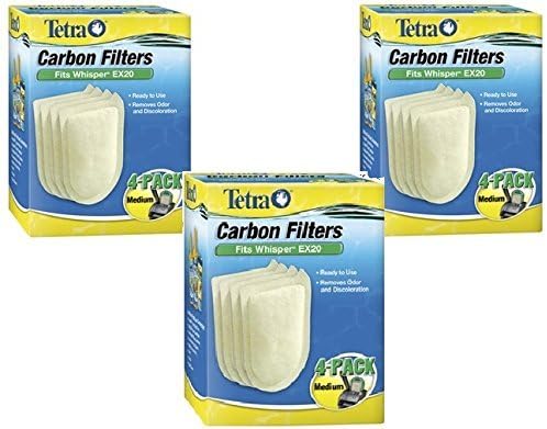 Tetra Whisper EX Carbon Filter Cartridge 4 Piece Medium Box  3 Pack
