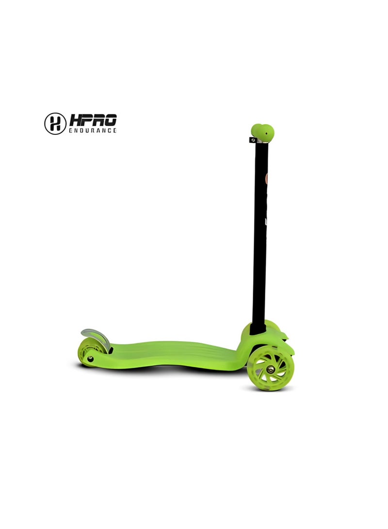 H PRO HM Sports Foldable 3 Wheel Kick Scooter for Kids | Green Edition with LED Lights and Height Adjustment - Image 3
