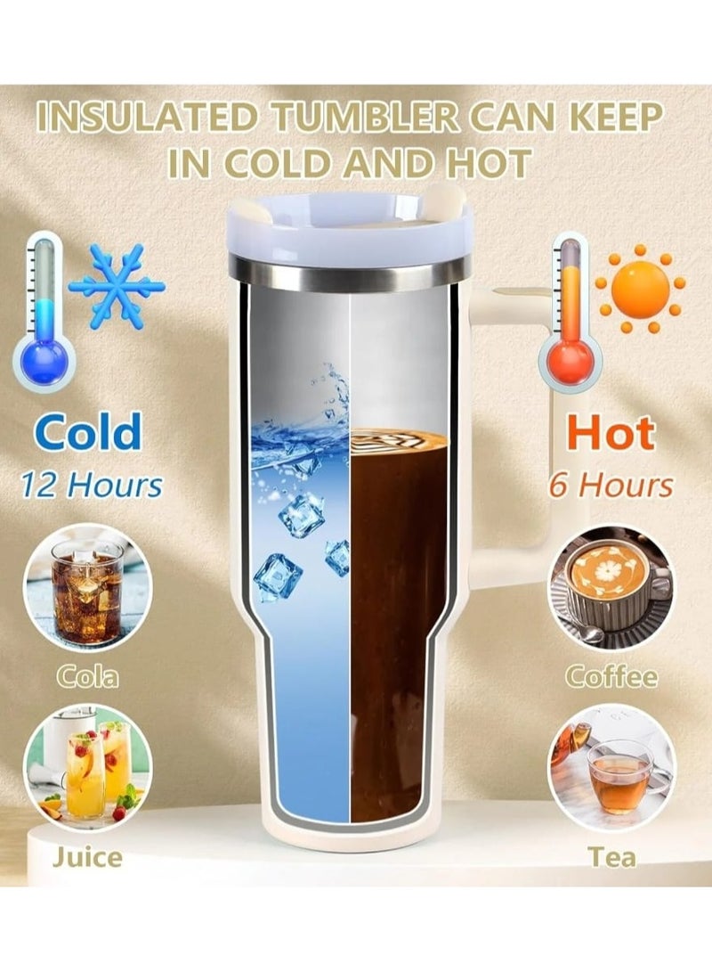 كوب ستانلي كوينشر H2.0 فلوستيت الاصلي مختوم ، معزول بتفريغ الهواء فولاذ مقاوم للصدأ مع غطاء وشفاطة للمياه أو الشاي المثلج القهوة وعصير السموذي , 12ساعة بارد و 6 ساعات ساخن, 1.18 لتر