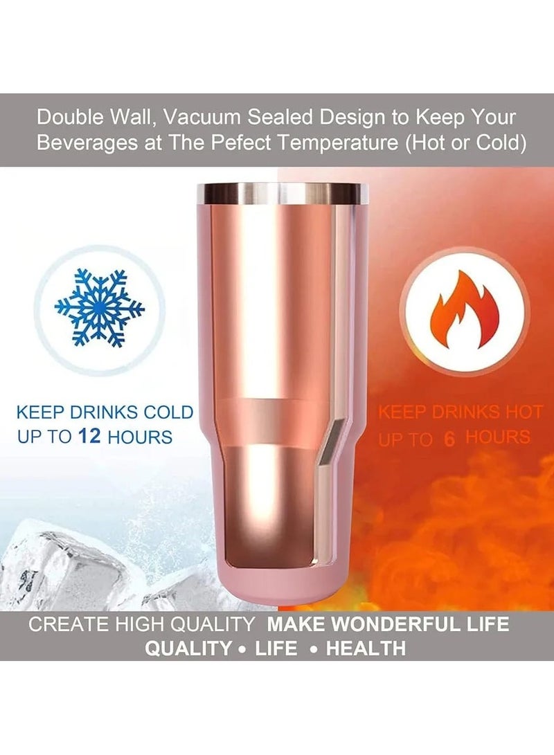 كوب ستانلي كوينشر H2.0 فلوستيت الاصلي مختوم ، معزول بتفريغ الهواء فولاذ مقاوم للصدأ مع غطاء وشفاطة للمياه أو الشاي المثلج القهوة وعصير السموذي , 12ساعة بارد و 6 ساعات ساخن, 1.18 لتر