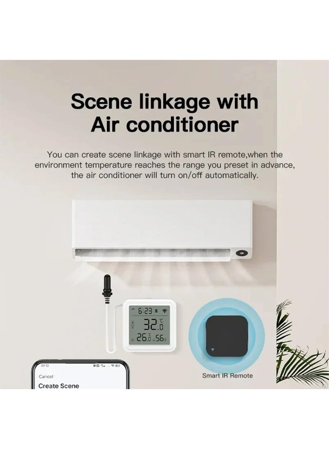 UanTii Smart Temperature Humidity Sensor with 1m External Probe Tuya Wifi Thermometer Temperature Sensor for Aquarium Water Tank,App and Voice Monitor,Works... - Image 5