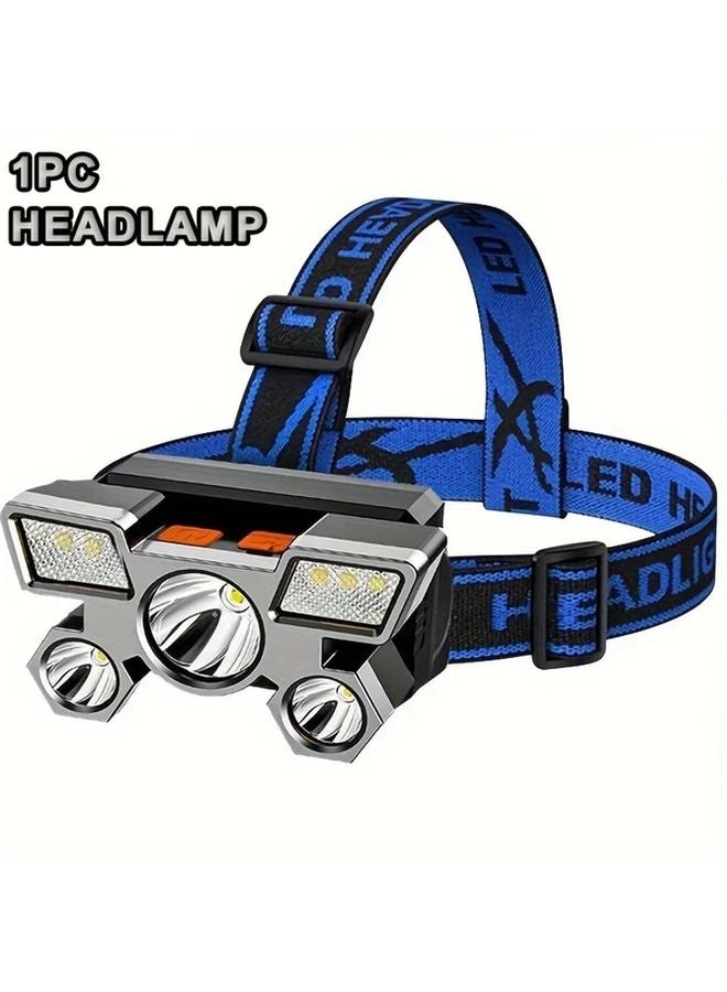 مصباح رأسي AKL T21 1 بإضاءة LED فائقة السطوع متعدد مصادر الضوء لممارسة صيد الأسماك وركوب الدراجات والجري والتخييم وتسلق الجبال - Image 1