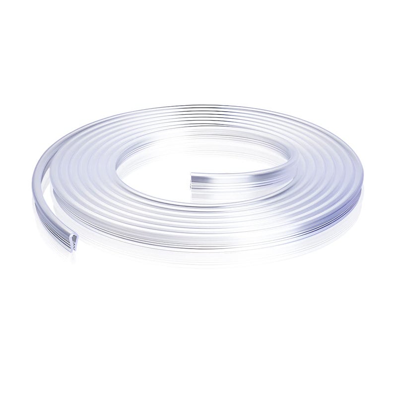 حراس حواف أبواب السيارات 16 قدم شفاف على شكل U بدون لاصق واقي حواف أبواب السيارات تريم كروم PVC شرائط داخلية حارس دخول السيارات حماية تناسب سيارات السيدان والشاحنات وسيارات الدفع الرباعي والقوارب شفافة