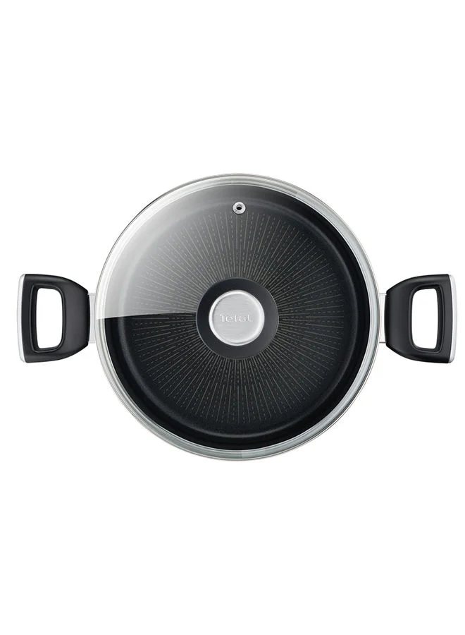 Tefal Unlimited All Hobs + Induction, Ultra Resistant Non-Stick Thermo-Signal Stewpot With Glass Lid, 2.9L.