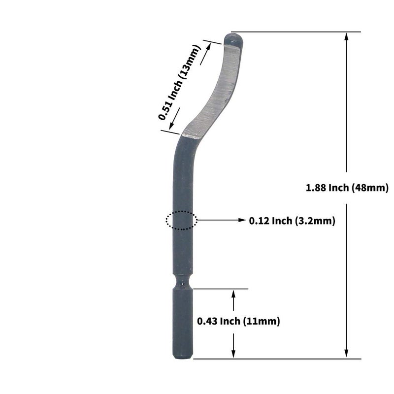 LingGan Hand Metal Deburring Tool NB1100 Handle + 10 pcs BS1010 Rotary Deburr Blades, Burr Remover Hand Tool for Wood/Plastic/Aluminum/Copper and Steel - Image 3