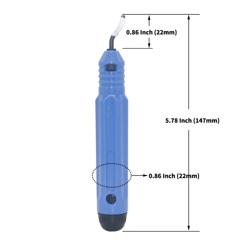 LingGan Hand Metal Deburring Tool NB1100 Handle + 10 pcs BS1010 Rotary Deburr Blades, Burr Remover Hand Tool for Wood/Plastic/Aluminum/Copper and Steel - Image 2