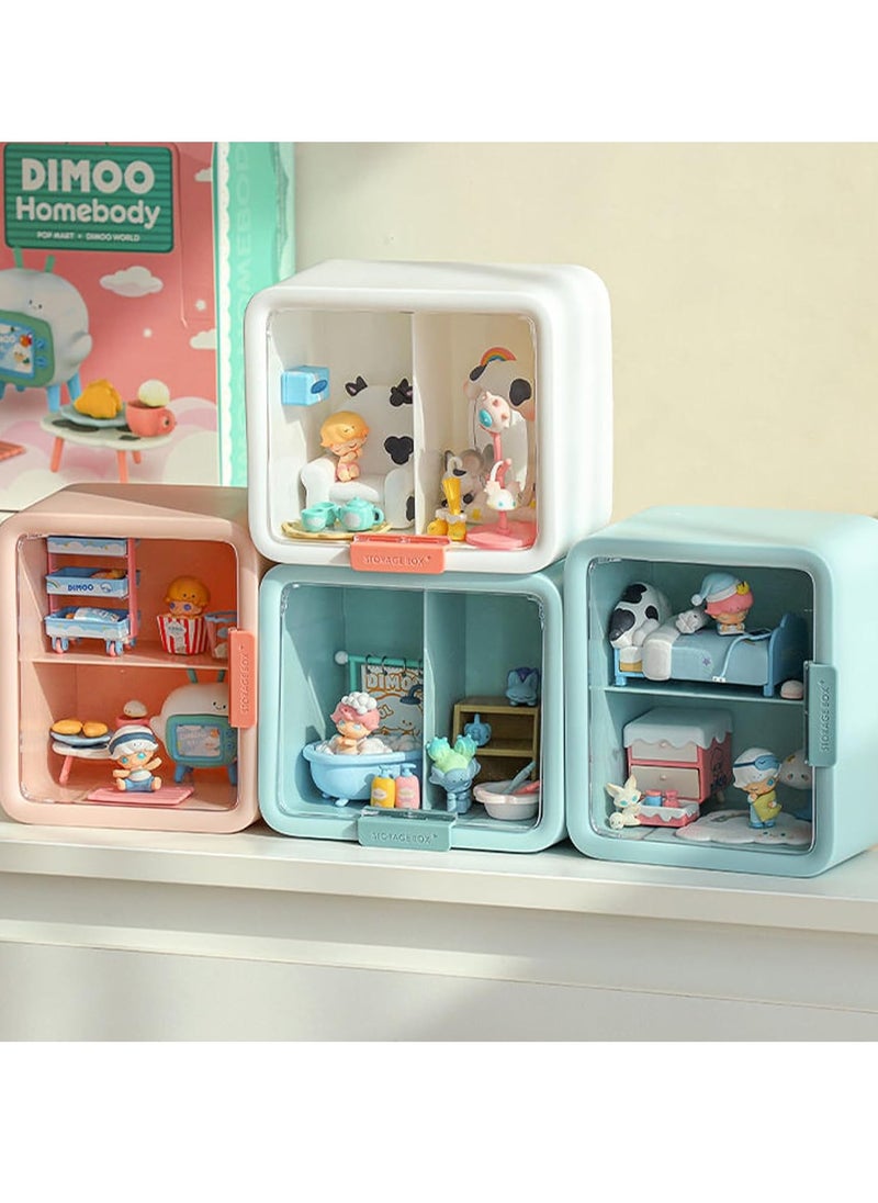 KASTWAVE Clear Display Case for Figures, Minifigure Display Case for Action Figures Blocks, for Figures Stackable Doll Storage Box with Door Dust and Moisture Proof for Action Figures Collectibles Pop Mart  - Image 2