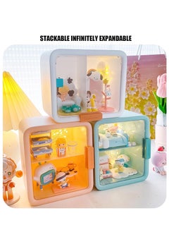 KASTWAVE Clear Display Case for Figures, Minifigure Display Case for Action Figures Blocks, for Figures Stackable Doll Storage Box with Door Dust and Moisture Proof for Action Figures Collectibles Pop Mart  - Image 4