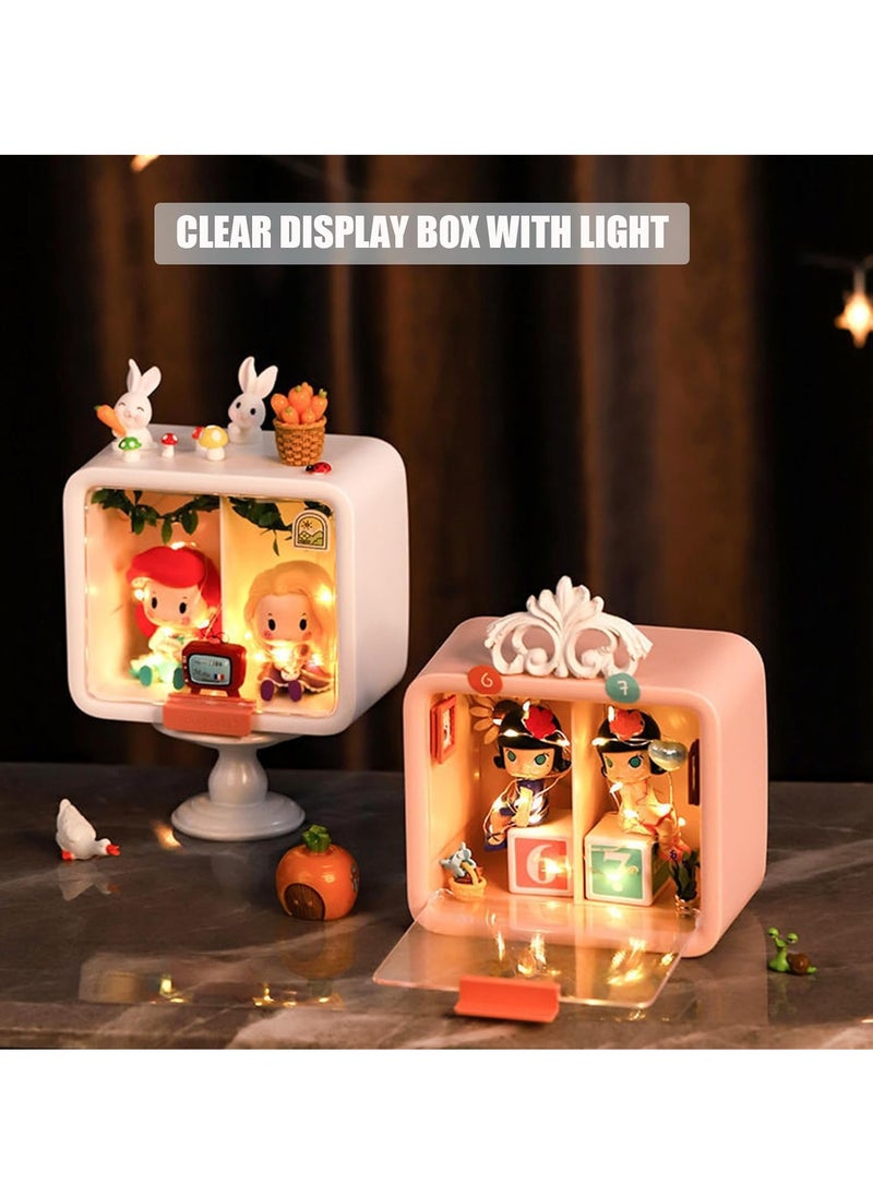 KASTWAVE Clear Display Case for Figures, Minifigure Display Case for Action Figures Blocks, for Figures Stackable Doll Storage Box with Door Dust and Moisture Proof for Action Figures Collectibles Pop Mart  - Image 3
