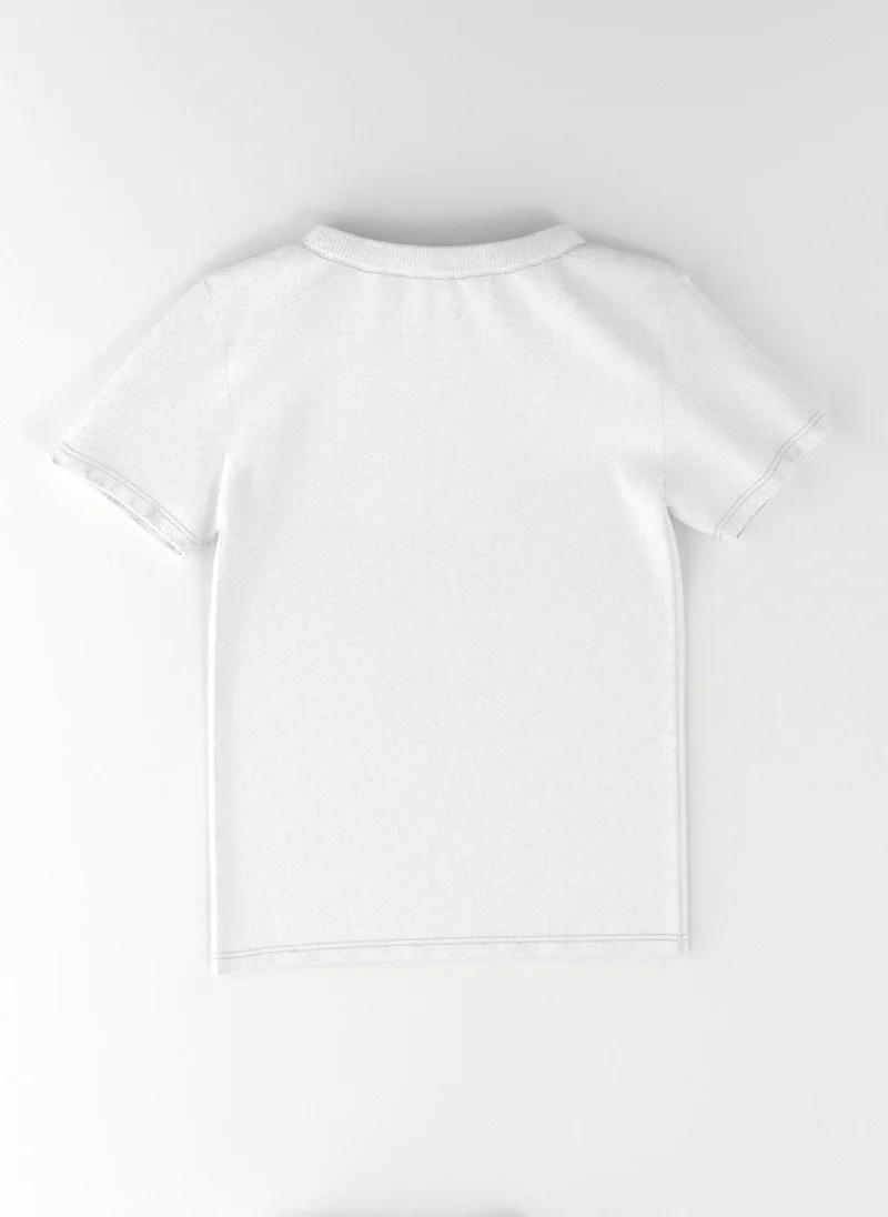 Nautinati Nautinati Girls' Cotton Graphic Printed T-shirt and Solid Biker Shorts