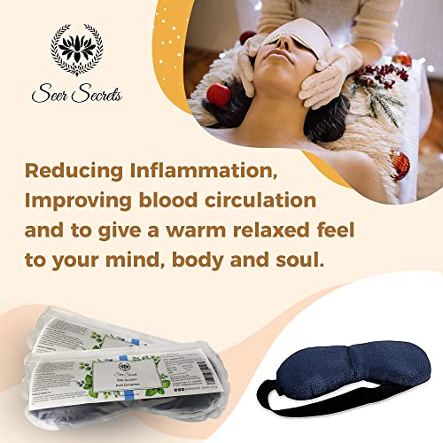Seer Secrets 100% Natural Ayurvedic Eye Relief Socket Potli Compress|Dry Tired Puffy Eyes|Dark Circle & Blepharitis|Stress|Tension Relief & Sleep Better|Helps in Inflammation & Improving Blood Circulation |Relaxed Feel Mind & Eyes|Smooth Massager - Image 3
