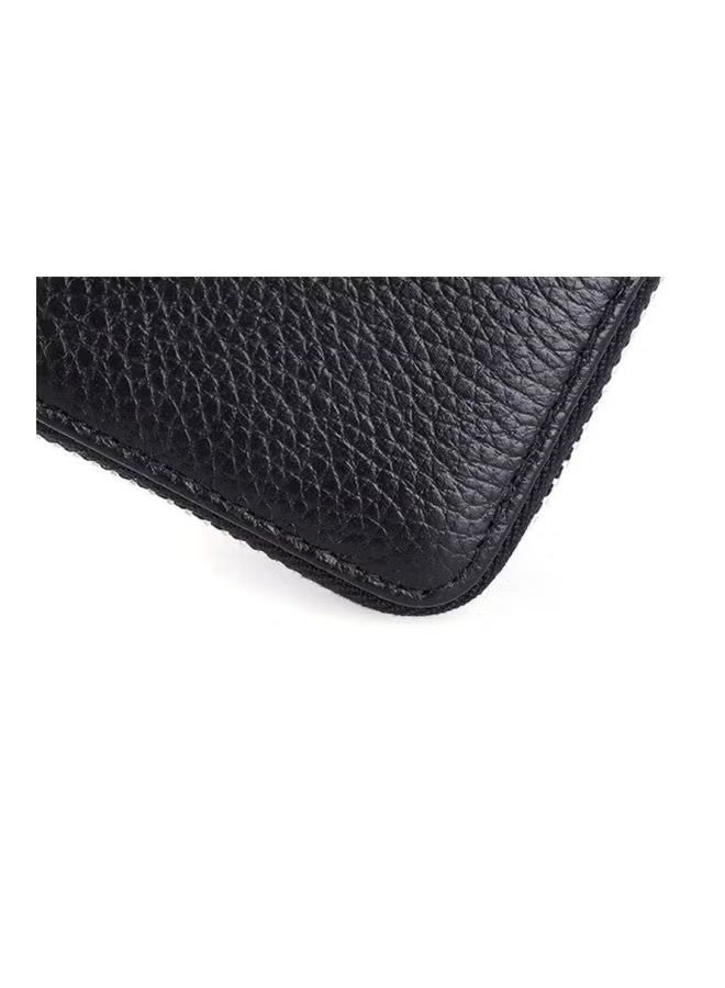 Calfskin Leather Card Holder Black  - Image 4