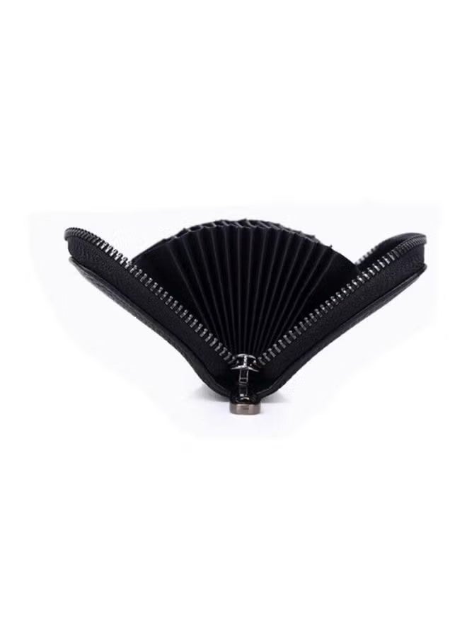Calfskin Leather Card Holder Black  - Image 3