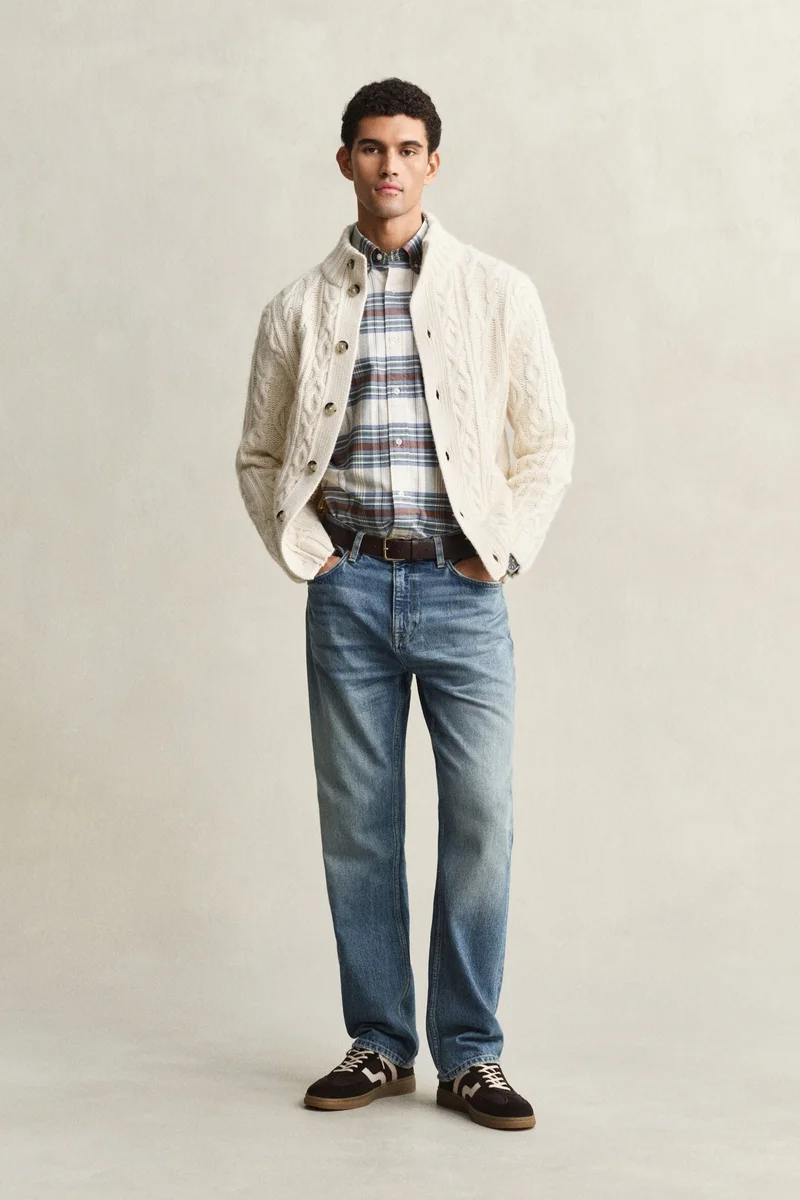 GANT  Regular Poplin Fil A Fil Stripe Shirt for Men | Best Price UAE