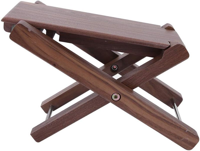 Wood Acoustic Guitar Footstool, Solid Black Walnut Folding Footrest, Anti - Skid Guitar Pedal for Classical and Flamenco Players, Lightweight Crafted Design - Image 5