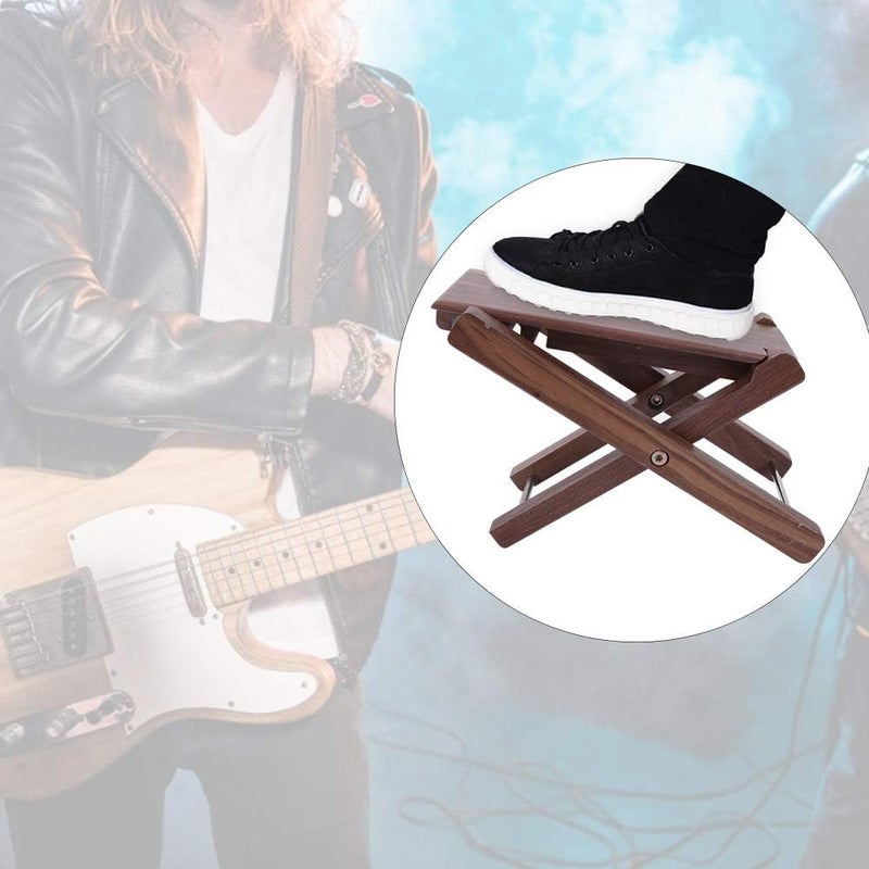 Wood Acoustic Guitar Footstool, Solid Black Walnut Folding Footrest, Anti - Skid Guitar Pedal for Classical and Flamenco Players, Lightweight Crafted Design - Image 3