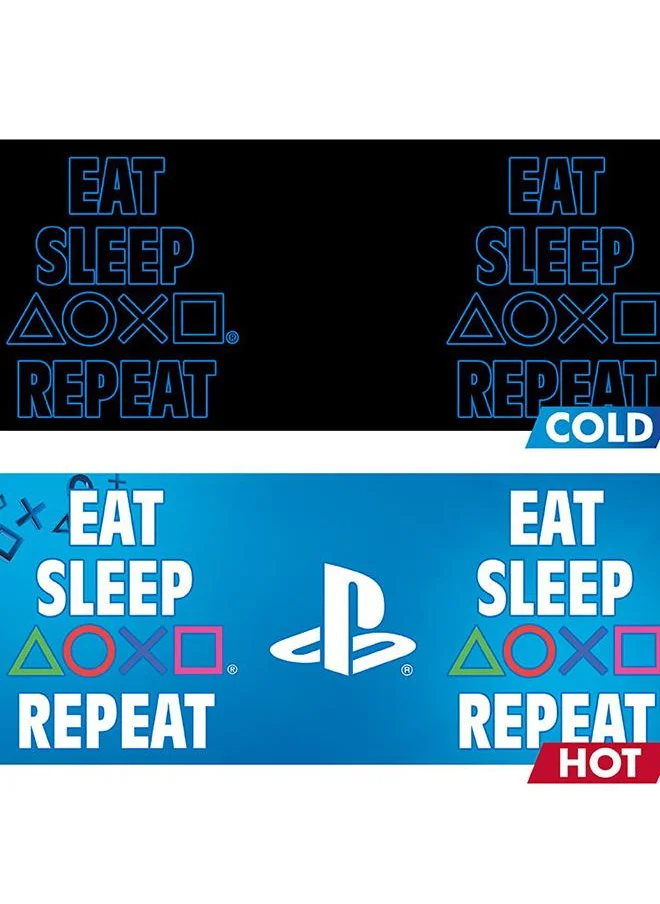 ABYstyle Playstation - Mug Heat Change - 320 Ml - Eat Sleep Repeat X2