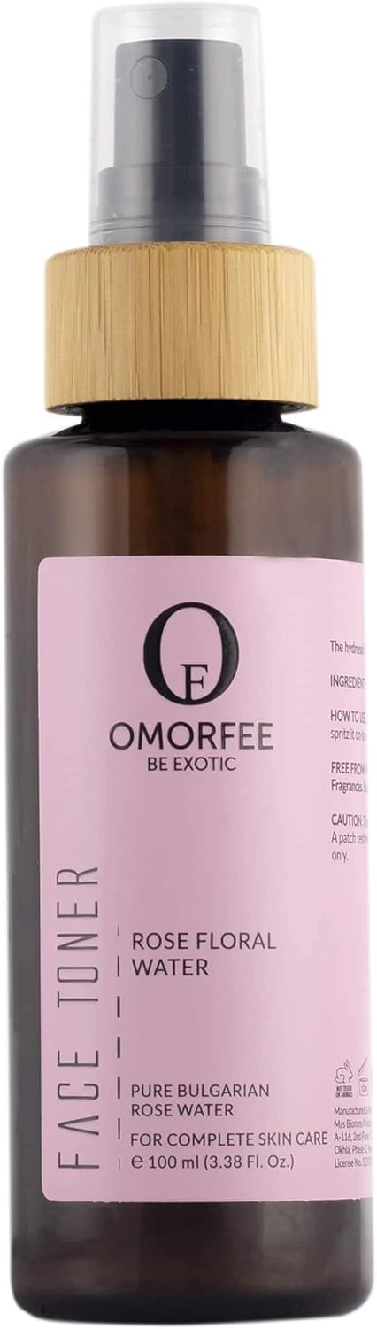 OMORFEE BE EXOTIC OF Omorfee 100 Organic Rosewater Facial Spray Facial Mist for Bright Skin Face Toner for All Skin Types Spray for Hair Locs Organic Pure Bulgarian Rose Water that Uplifts  Hydrate Skin 338 Fl Oz 