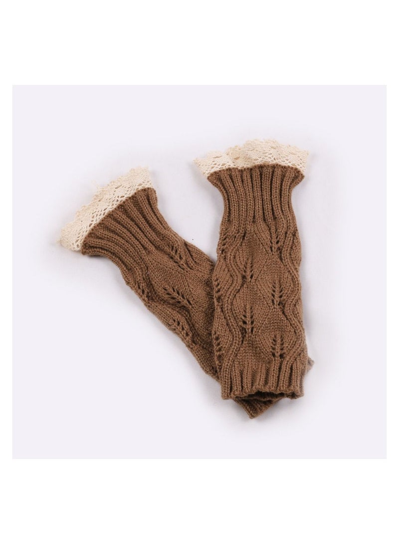 Loquat Fingerless Cotton Polyester Gloves Sleeves 
