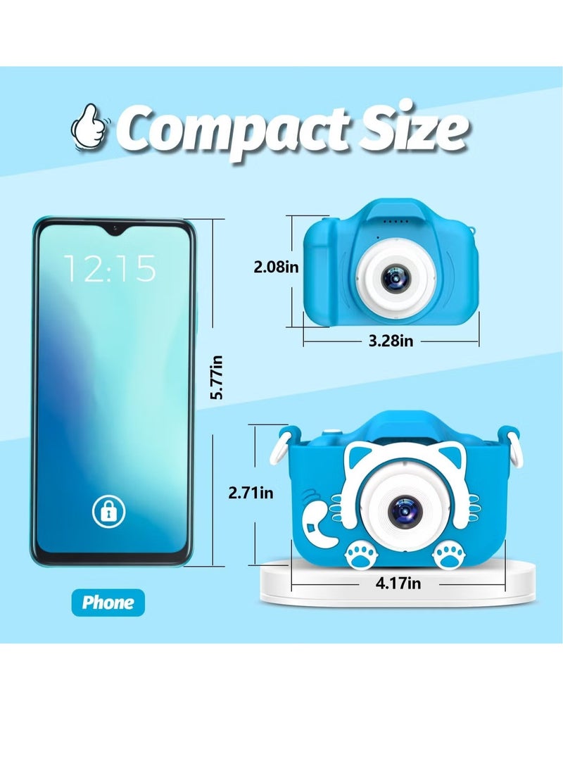 ELTRAZONE Kids Digital Camera for Boys Ages 3-8 – Fun Cartoon Silicone Cover & HD Screen – Easy-to-Use Video Camcorder with Rechargeable Battery – Perfect Birthday & Christmas Gift – 32GB SD Card Included - Image 2