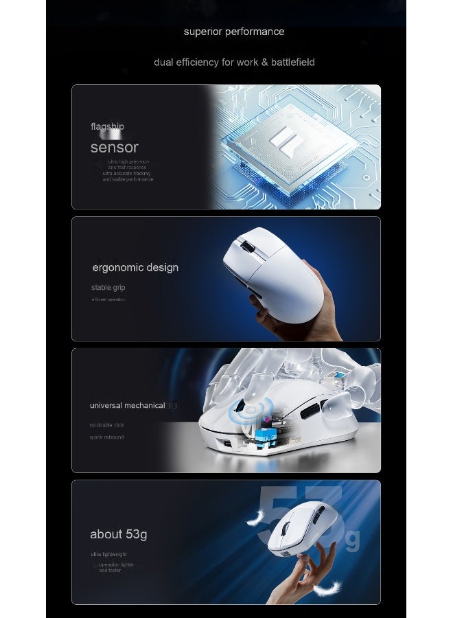 مكعب غاضب ماوس فوريكيوب G1 بدون سلك ثلاثي الأوضاع خفيف الوزن - Image 3