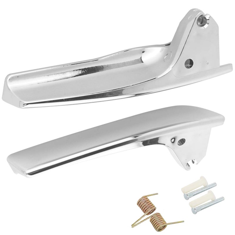 نباوتو 81195 مقابض أبواب داخلية للسائق والراكب بديل لسيارات كاديلاك إسكاليد تاهو أفالانش جي إم سي يوكون بيك أب 07 08 09 10 11 12 13 14 15935954 22855620 زوج كروم