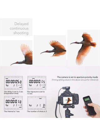 Camera Remote Control - Wireless Shutter Release with Cords, Timer Controller for Sony a7riii a7rii a9 a200 a560 a700 a850 a900 a77 a99 A7 A7 II A7R, Replace RM-L1AM and RM-SPR1