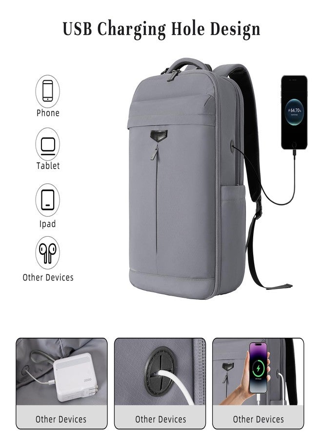 Timeet 32L Travel Backpack For Men Women, 4 In 1 TSA Friendly Flight Approved Carry on Backpack Fits 17 Inch Laptop, Water-resistant Personal Item Travel Bag for Work School Gym Camping, Elegant Gray - Image 5