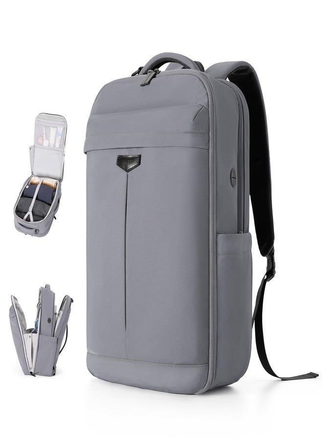 Timeet 32L Travel Backpack For Men Women, 4 In 1 TSA Friendly Flight Approved Carry on Backpack Fits 17 Inch Laptop, Water-resistant Personal Item Travel Bag for Work School Gym Camping, Elegant Gray - Image 1