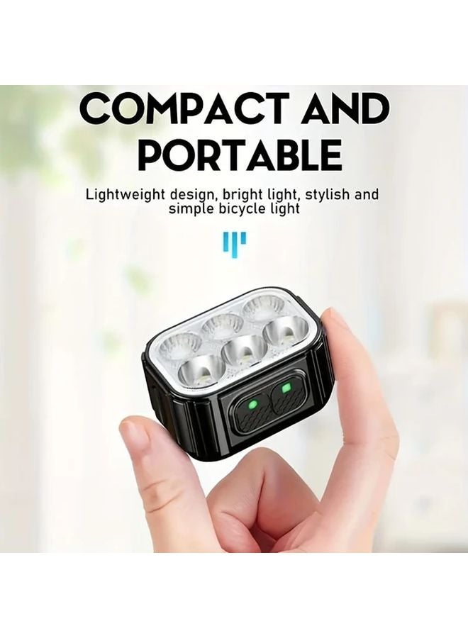 2 Pcs Lightweight Lamp USB Rechargeable LED Outdoor Flashlight IP65 Waterproof Cycling Light - Image 5